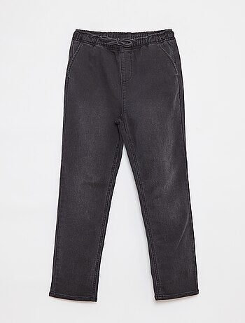 Pantaloni joggers in denim con vita elasticizzata