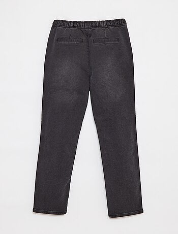 Pantaloni joggers in denim con vita elasticizzata