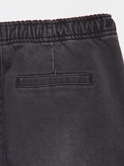 Pantaloni joggers in denim con vita elasticizzata - Kiabi