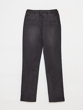 Pantaloni joggers in denim con vita elasticizzata