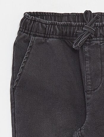 Pantaloni joggers in denim con vita elasticizzata