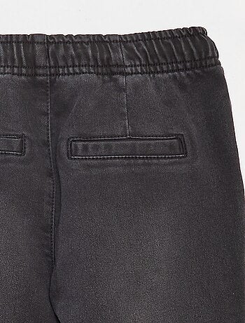 Pantaloni joggers in denim con vita elasticizzata