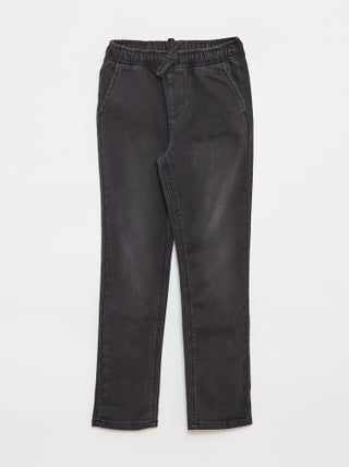 Pantaloni joggers in denim con vita elasticizzata