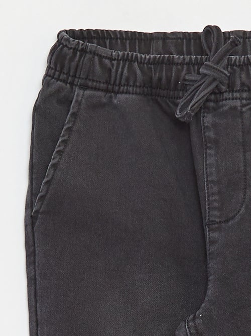 Pantaloni joggers in denim con vita elasticizzata - Kiabi
