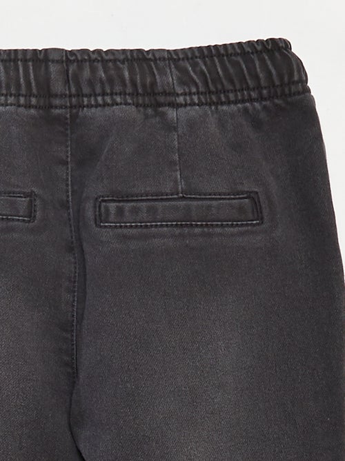 Pantaloni joggers in denim con vita elasticizzata - Kiabi