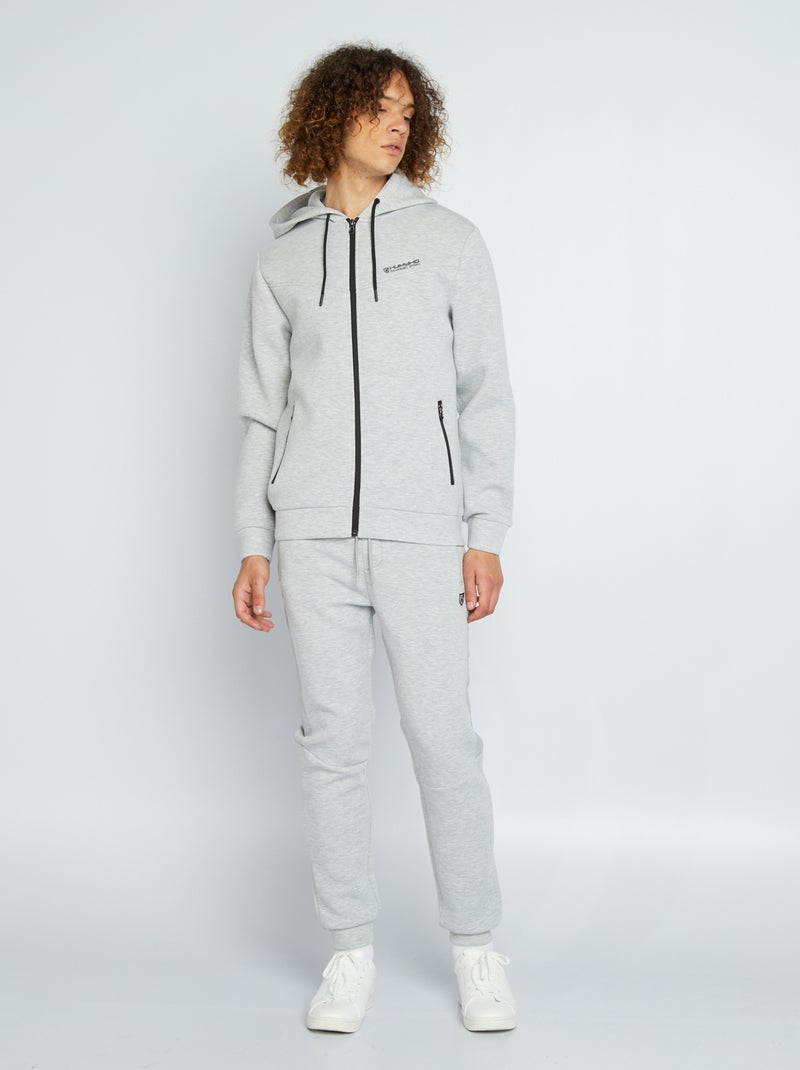 Pantaloni joggers in due materiali GRIGIO - Kiabi