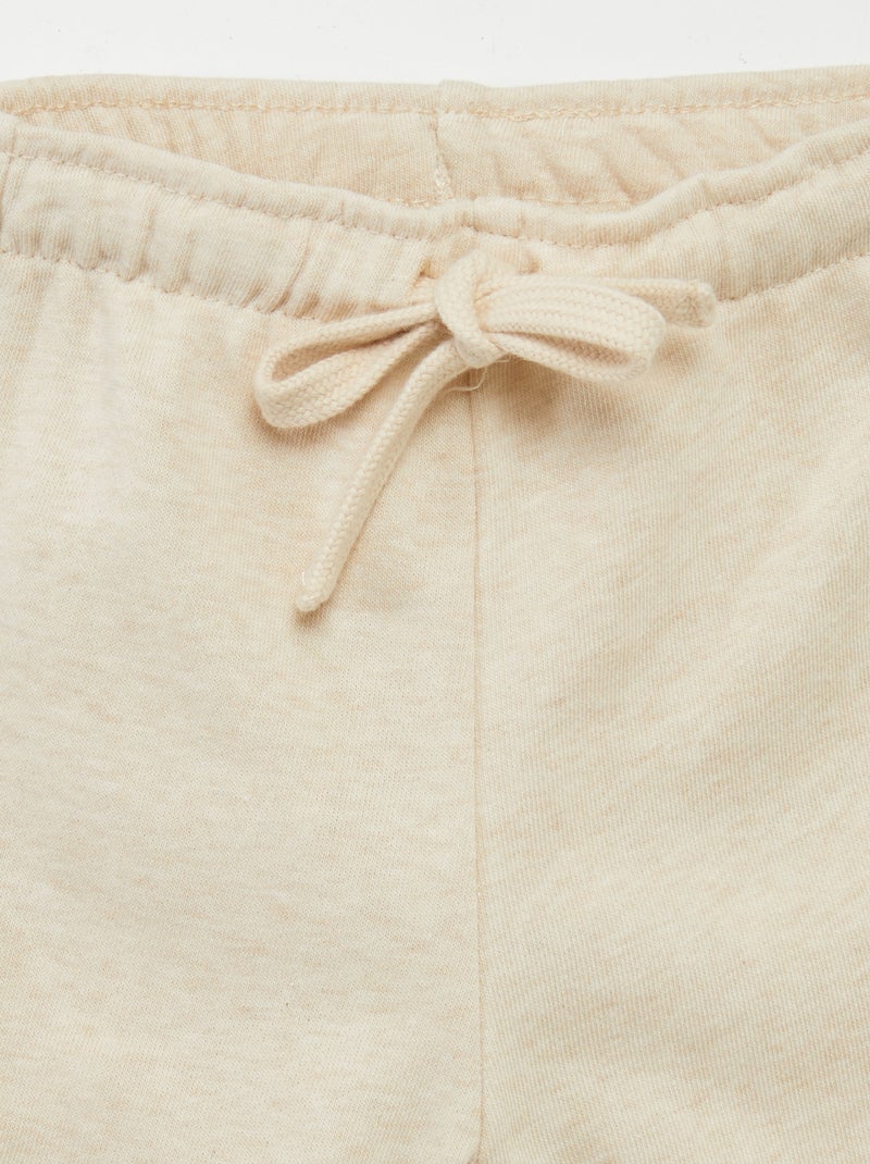 Pantaloni joggers in french terry BEIGE - Kiabi