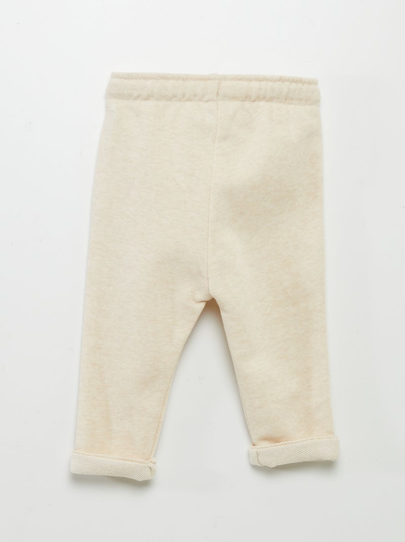 Pantaloni joggers in french terry BEIGE - Kiabi