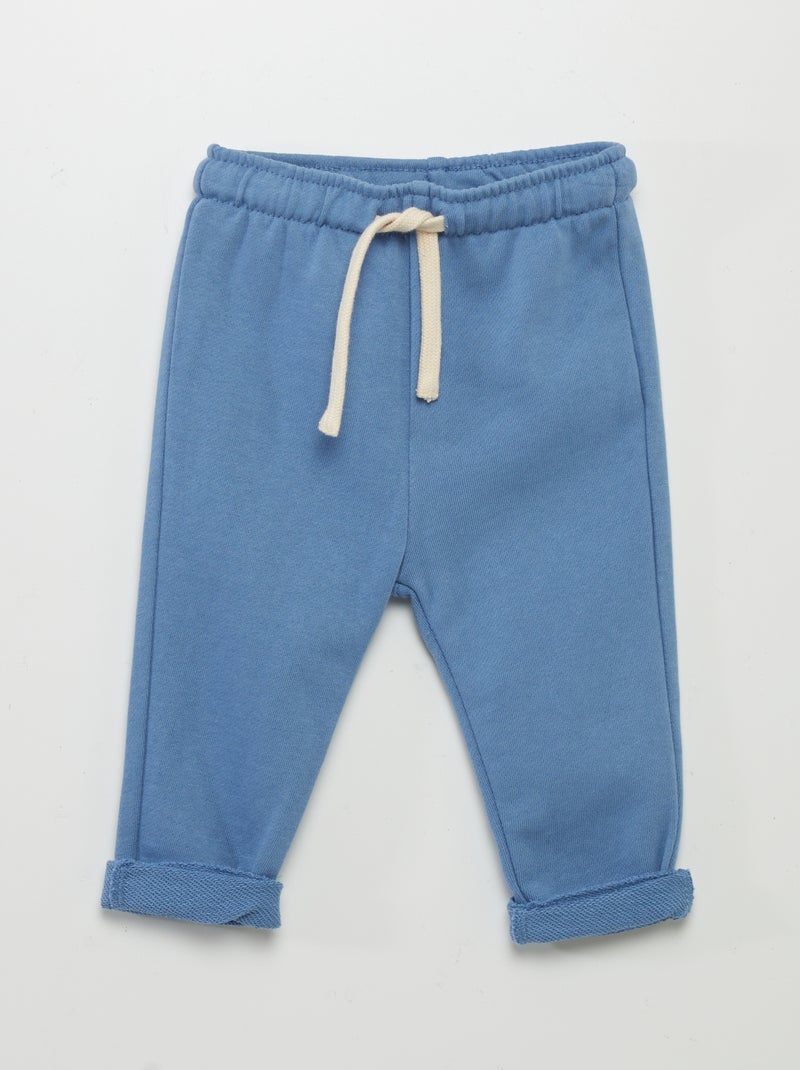 Pantaloni joggers in french terry BLU - Kiabi