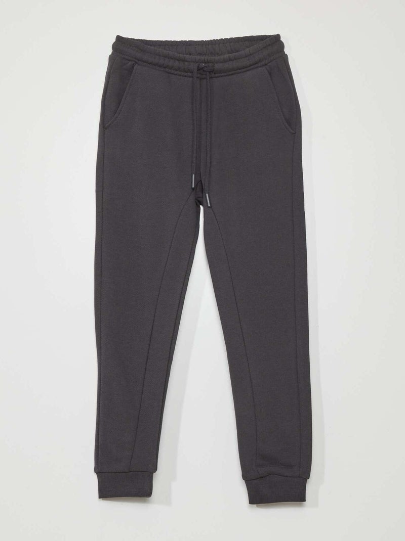 Pantaloni joggers in french terry con cuciture NERO - Kiabi