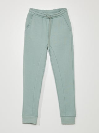 Pantaloni joggers in french terry con cuciture