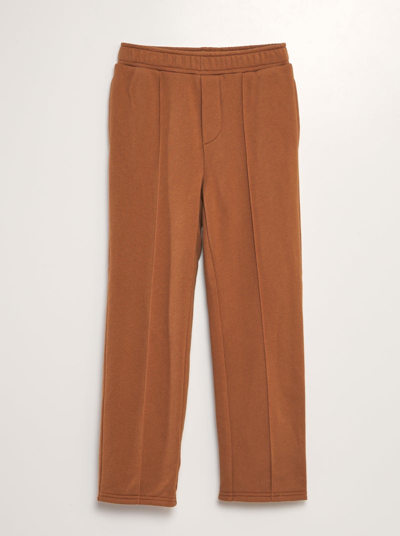 Pantaloni joggers in french terry MARRONE - Kiabi