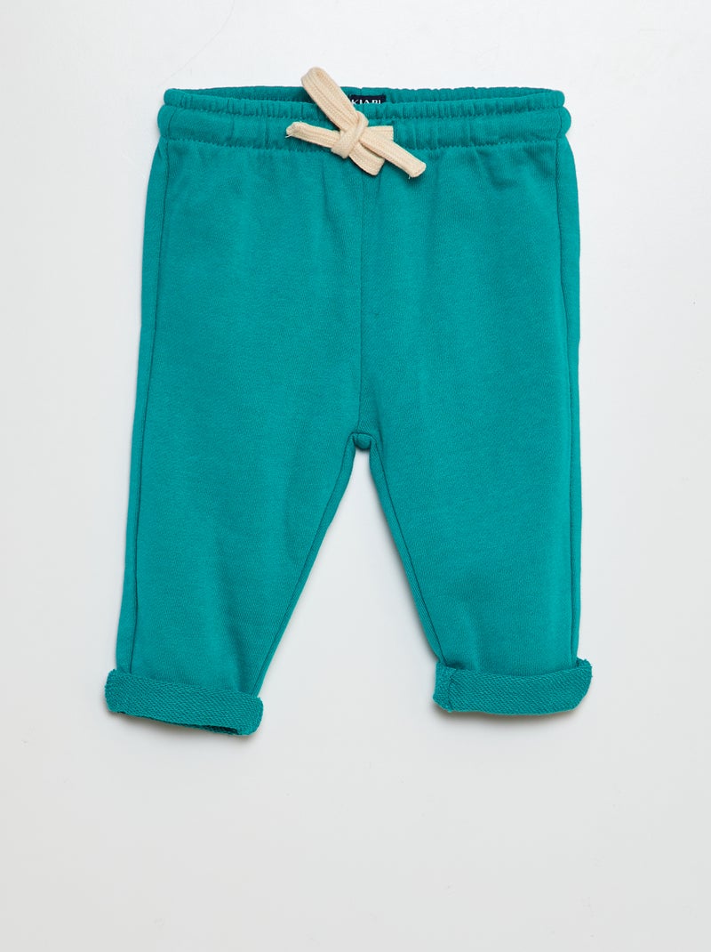 Pantaloni joggers in french terry VERDE - Kiabi