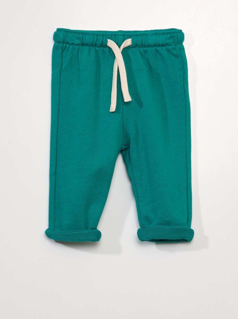 Pantaloni joggers in french terry VERDE - Kiabi