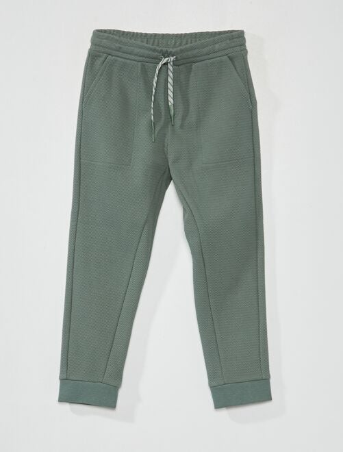 Pantaloni joggers in piqué di cotone - Taglio più confortevole - Kiabi