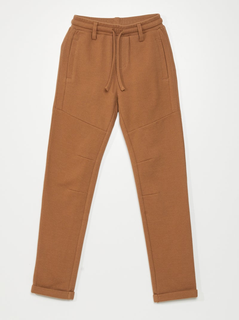 Pantaloni joggers in piqué di cotone BEIGE - Kiabi