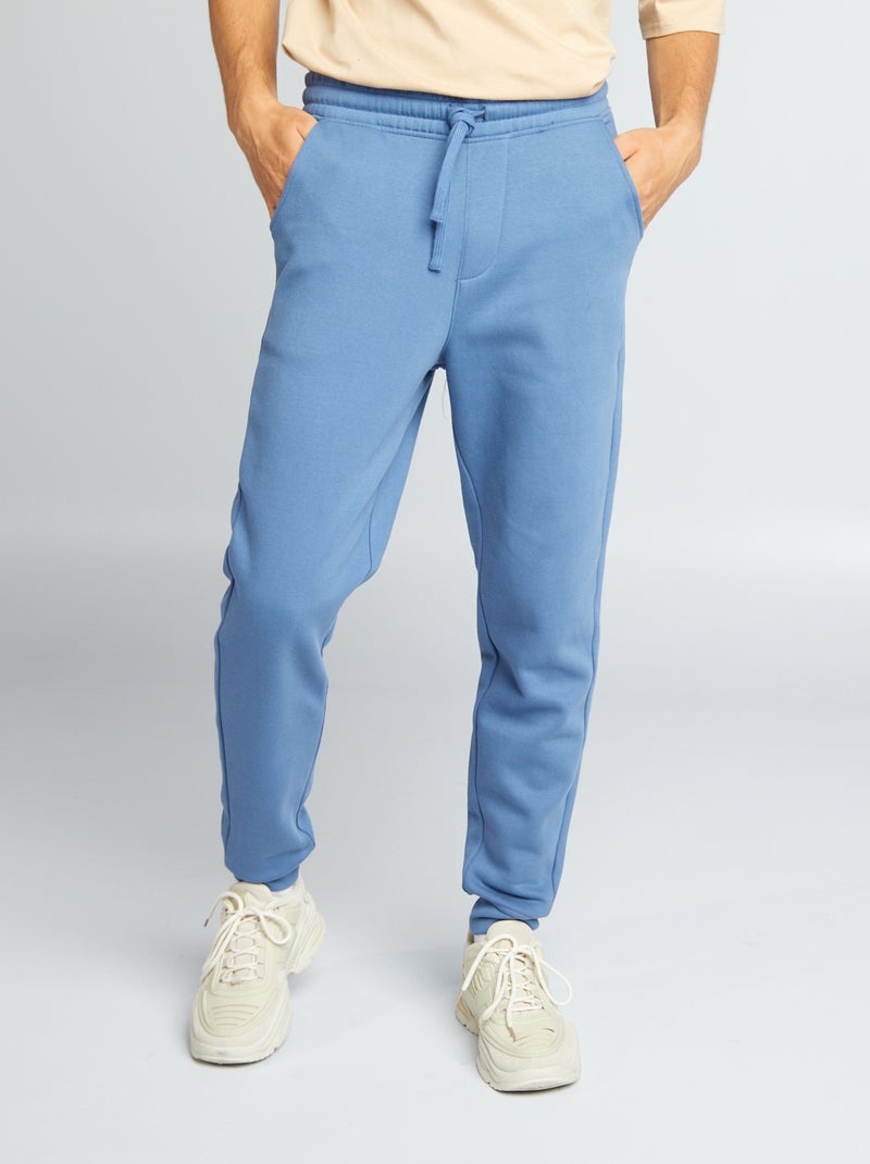 Pantaloni joggers in tessuto felpato - BLU - Kiabi