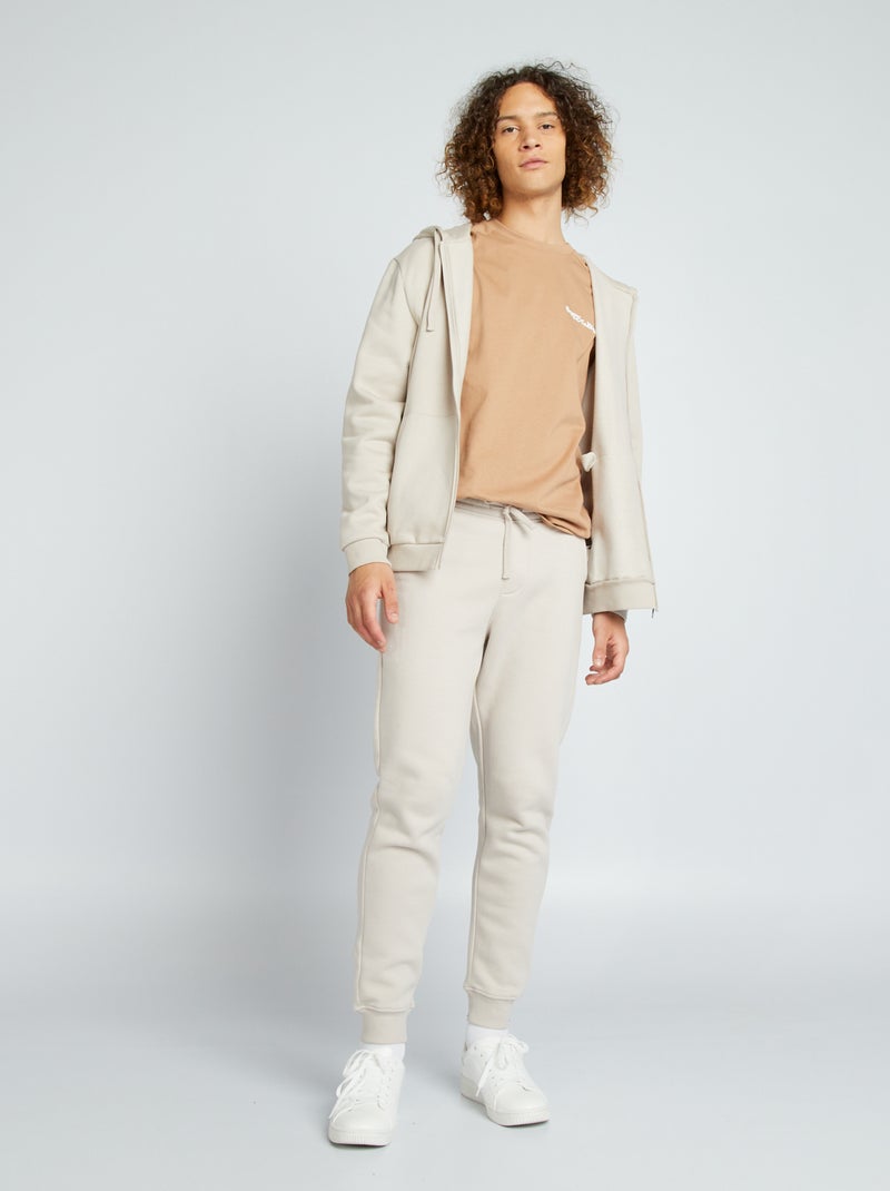Pantaloni joggers in tessuto felpato - GRIGIO - Kiabi