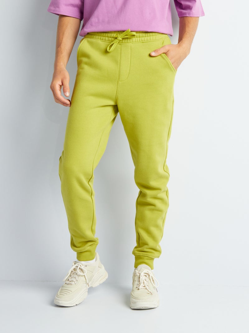 Pantaloni joggers in tessuto felpato - KAKI - Kiabi