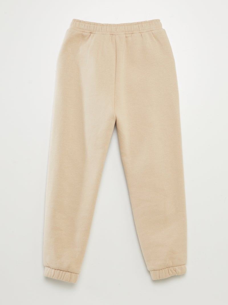 Pantaloni joggers in tessuto felpato BEIGE - Kiabi