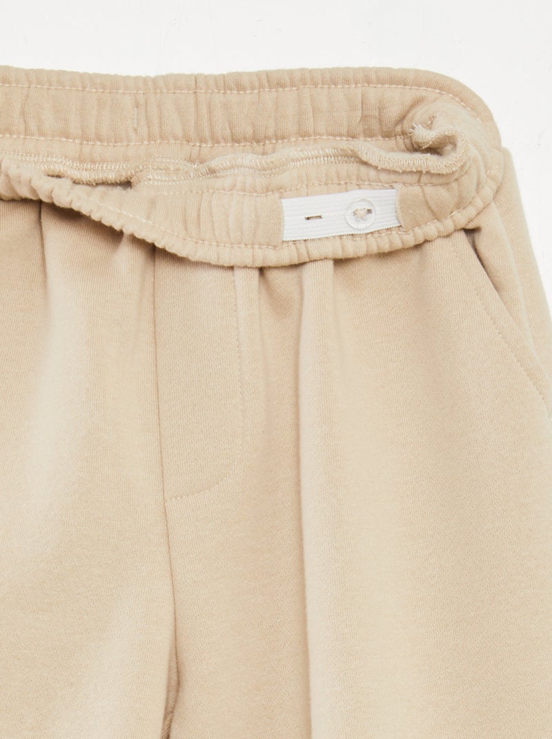 Pantaloni joggers in tessuto felpato BEIGE - Kiabi
