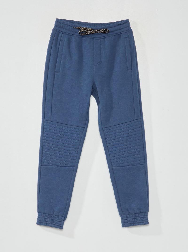 Pantaloni joggers in tessuto felpato blu scuro - Kiabi