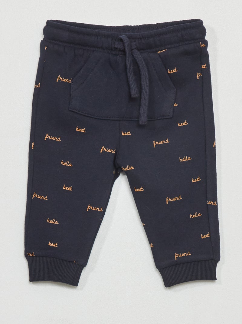 Pantaloni joggers in tessuto felpato BLU - Kiabi