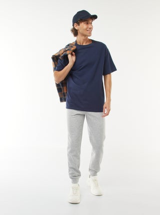 Pantaloni joggers in tessuto felpato caldo