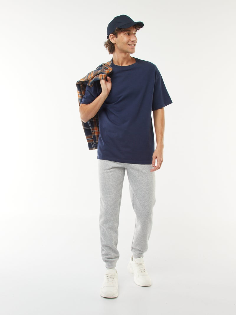 Pantaloni joggers in tessuto felpato caldo Grigio - Kiabi