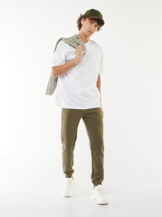 Pantaloni joggers in tessuto felpato caldo