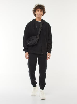 Pantaloni joggers in tessuto felpato caldo