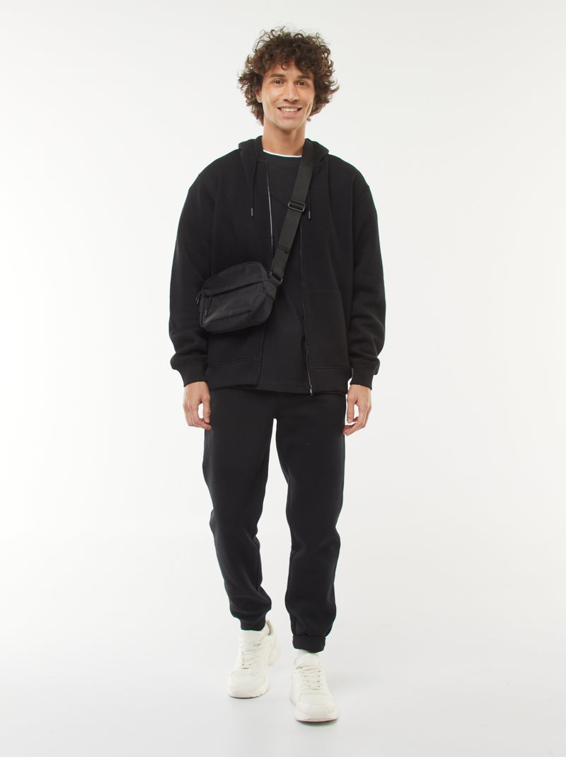 Pantaloni joggers in tessuto felpato caldo nero - Kiabi
