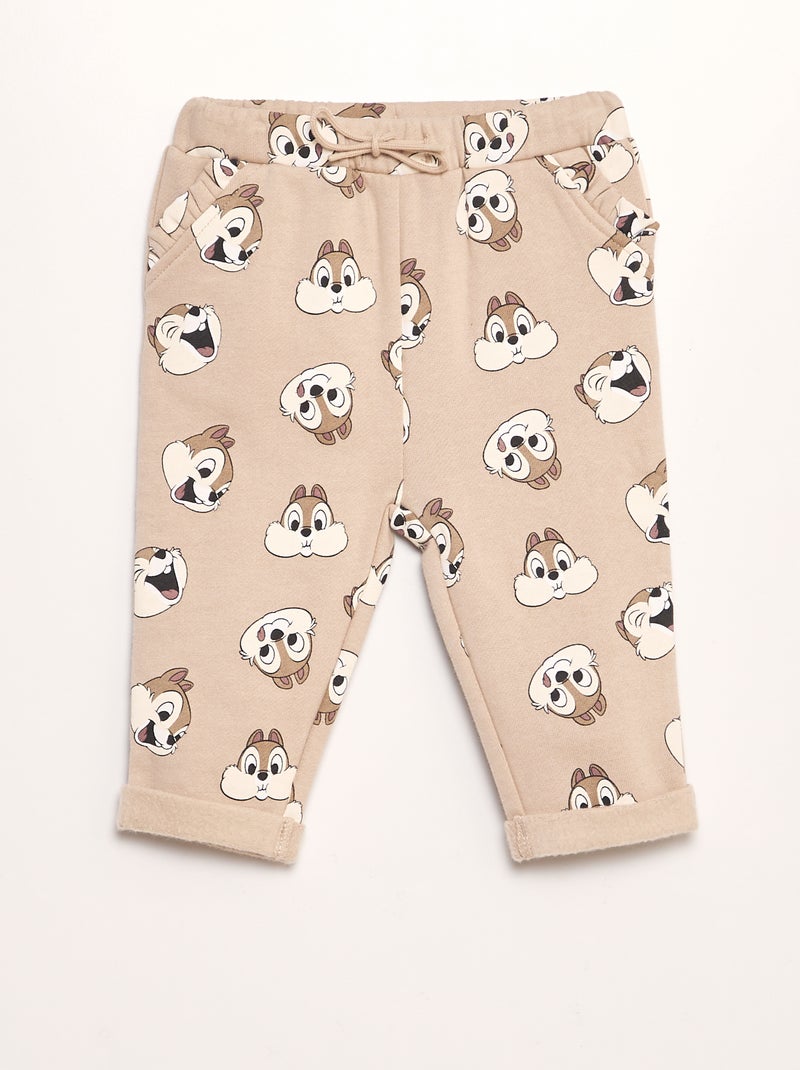 Pantaloni joggers in tessuto felpato 'Disney' BEIGE - Kiabi