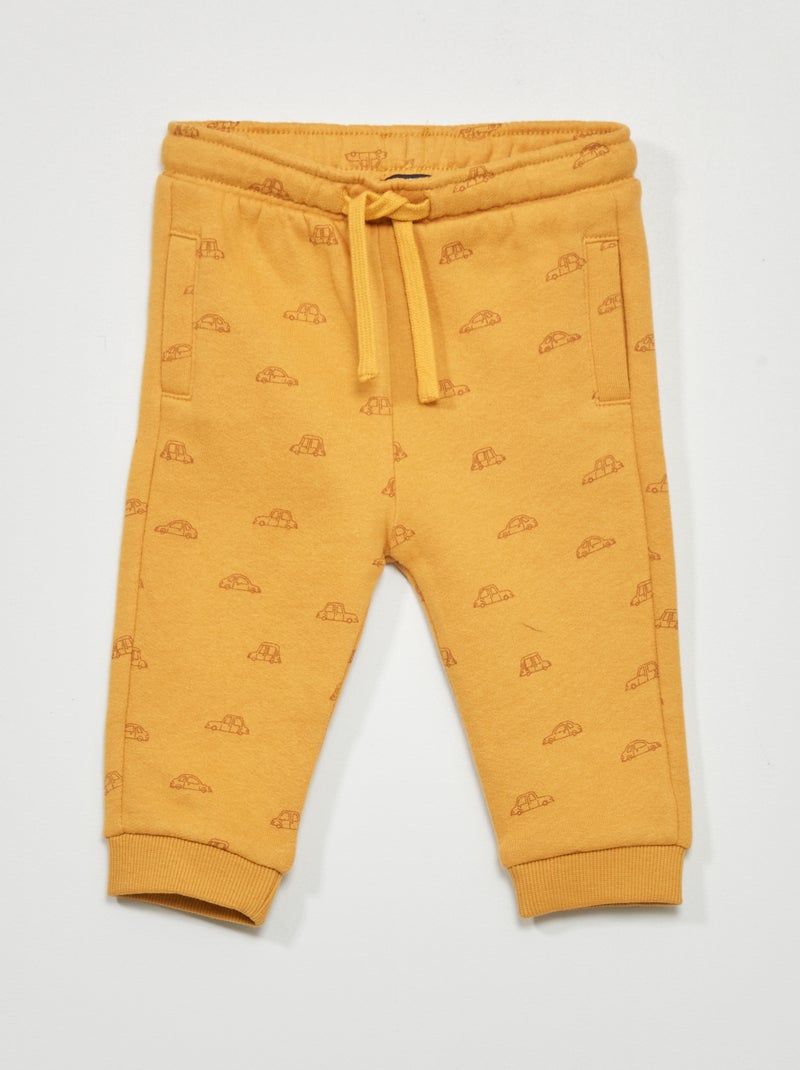 Pantaloni joggers in tessuto felpato GIALLO - Kiabi
