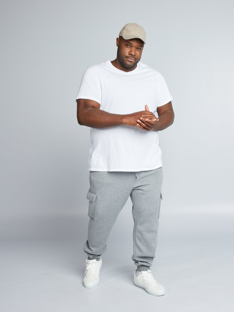 Pantaloni joggers in tessuto felpato GRIGIO - Kiabi