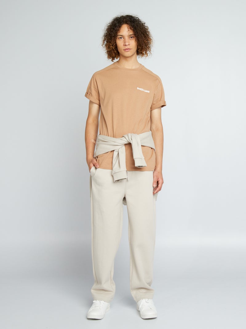 Pantaloni joggers in tessuto felpato GRIGIO - Kiabi