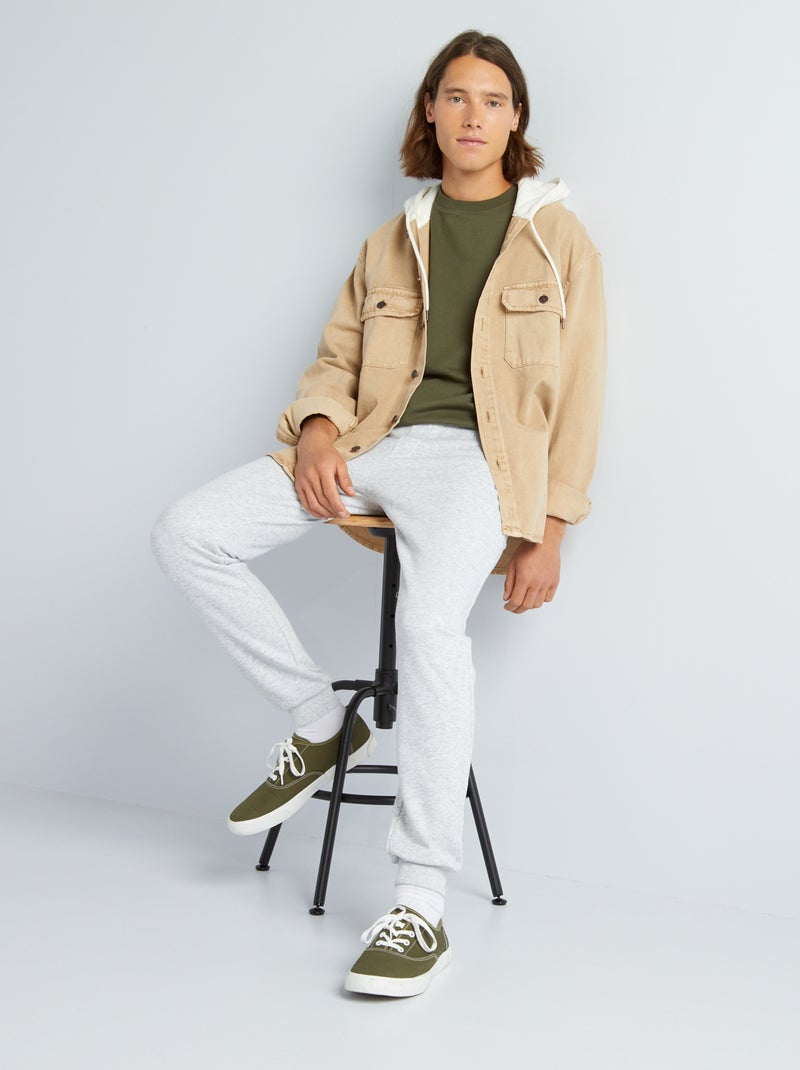 Pantaloni joggers in tessuto felpato GRIGIO - Kiabi