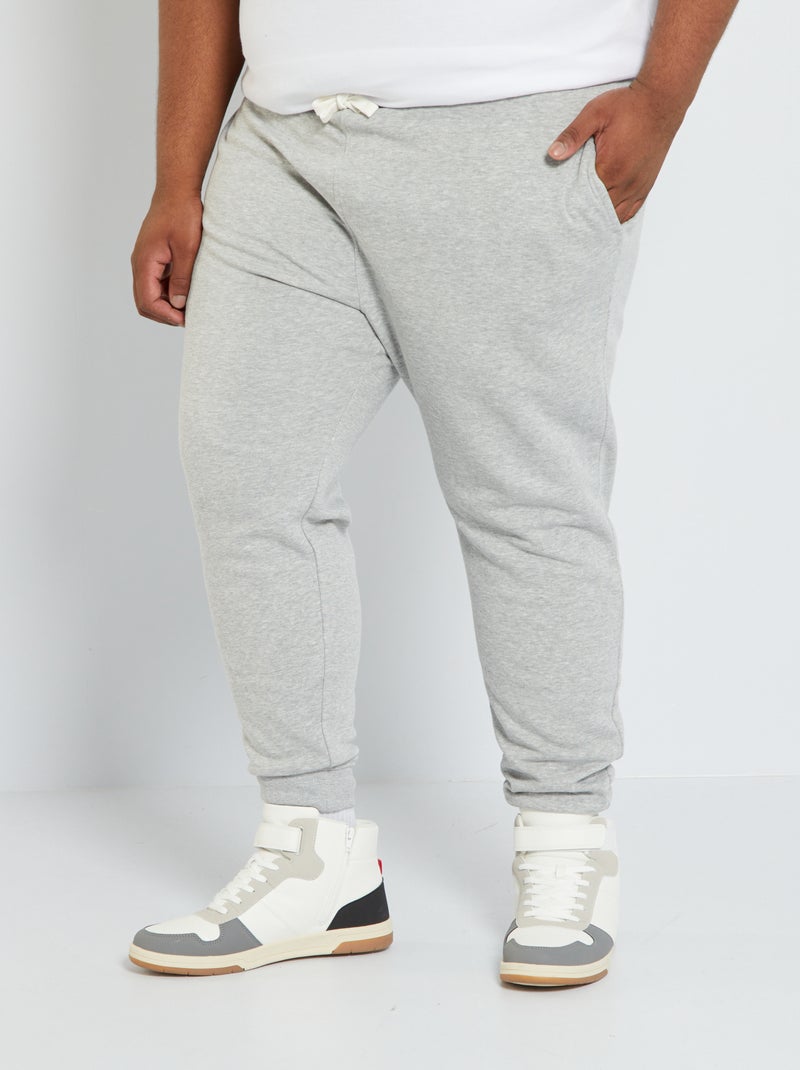 Pantaloni joggers in tessuto felpato GRIGIO - Kiabi