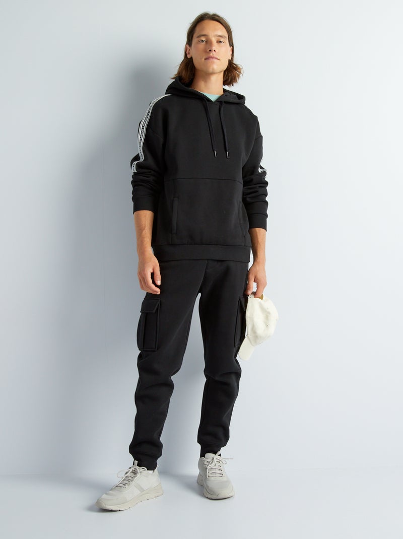 Pantaloni joggers in tessuto felpato Nero - Kiabi