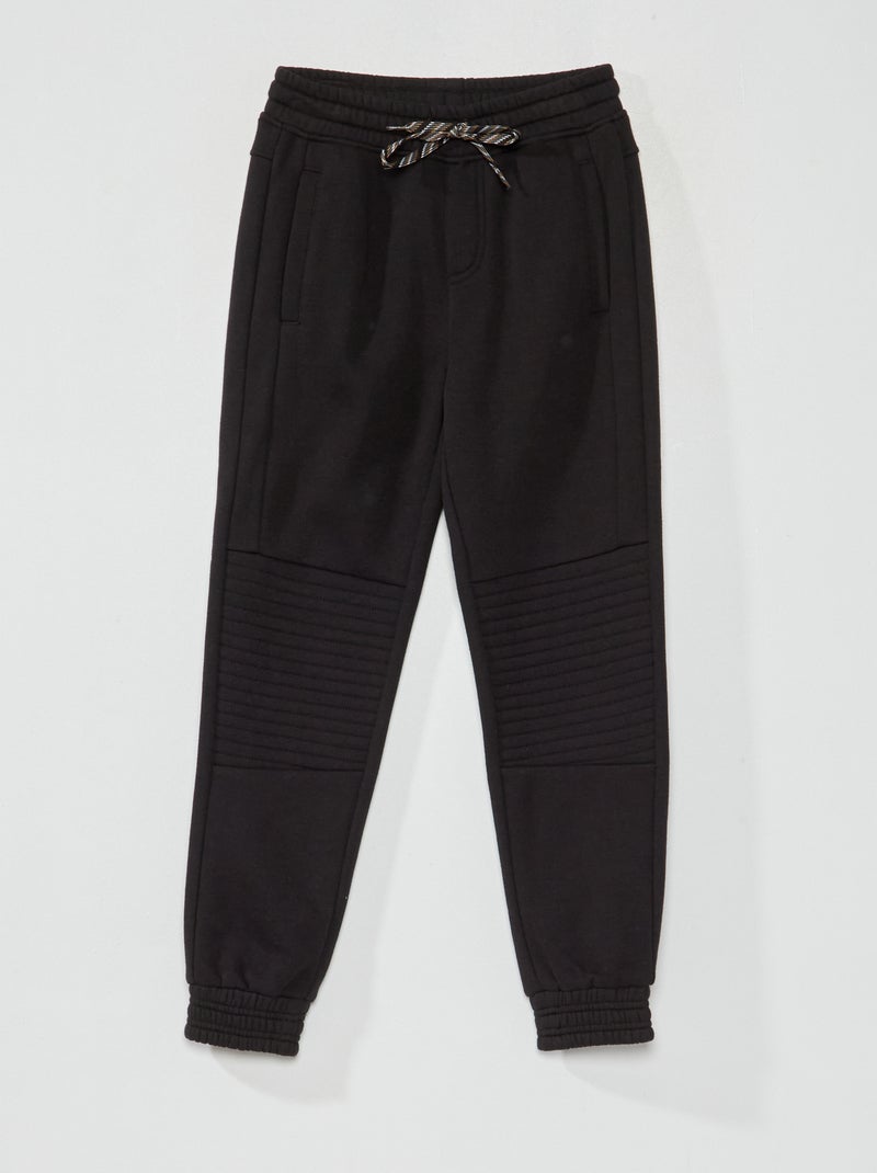 Pantaloni joggers in tessuto felpato Nero - Kiabi