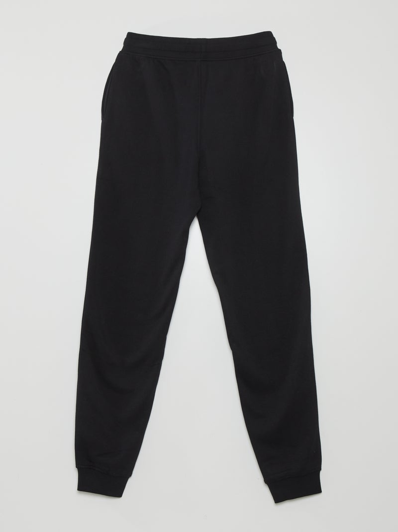 Pantaloni joggers in tessuto felpato nero - Kiabi