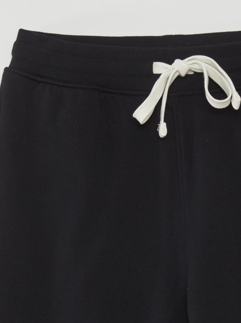 Pantaloni joggers in tessuto felpato nero - Kiabi