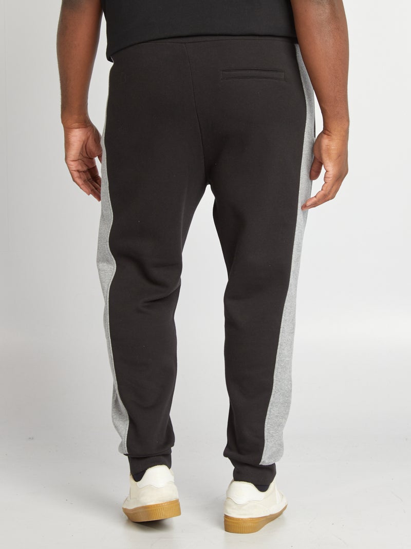 Pantaloni joggers in tessuto felpato nero - Kiabi