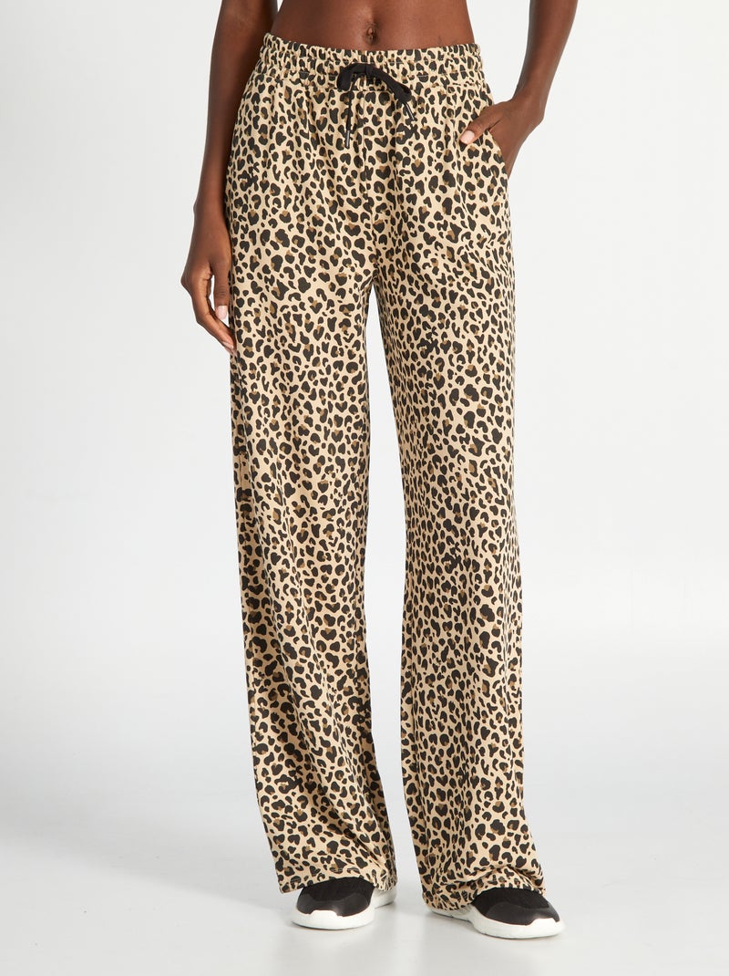 Pantaloni joggers leopardati BEIGE - Kiabi