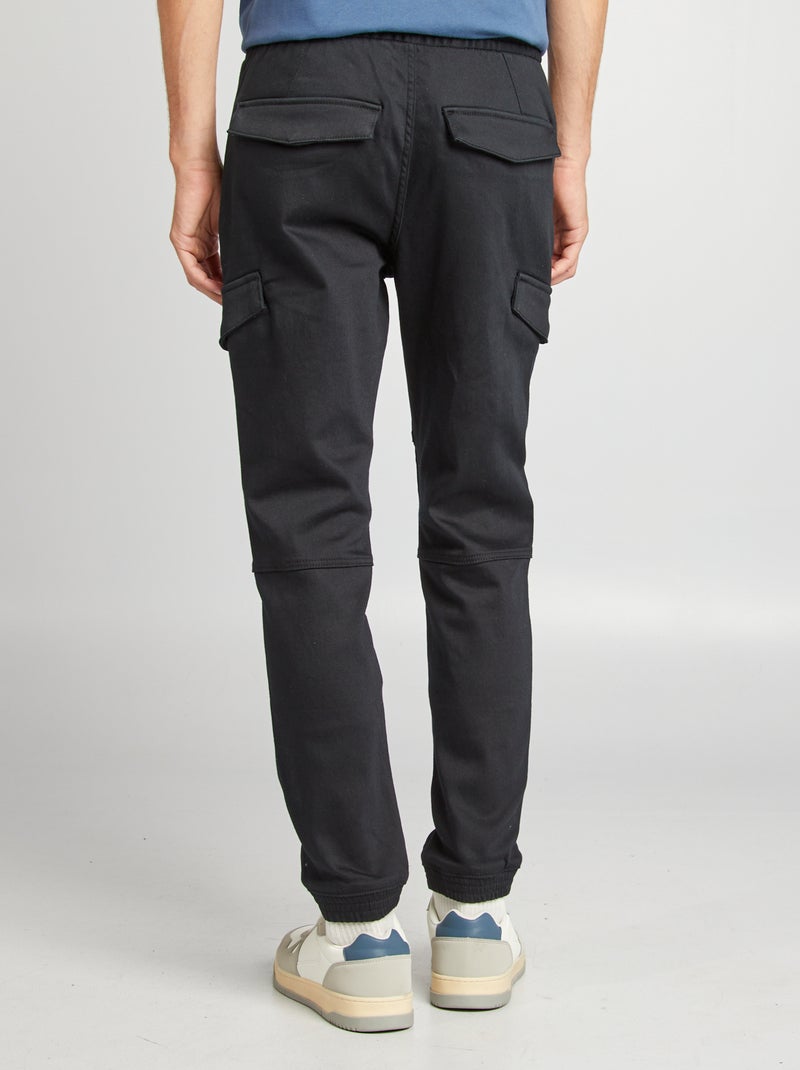 Pantaloni joggers multiasche nero - Kiabi