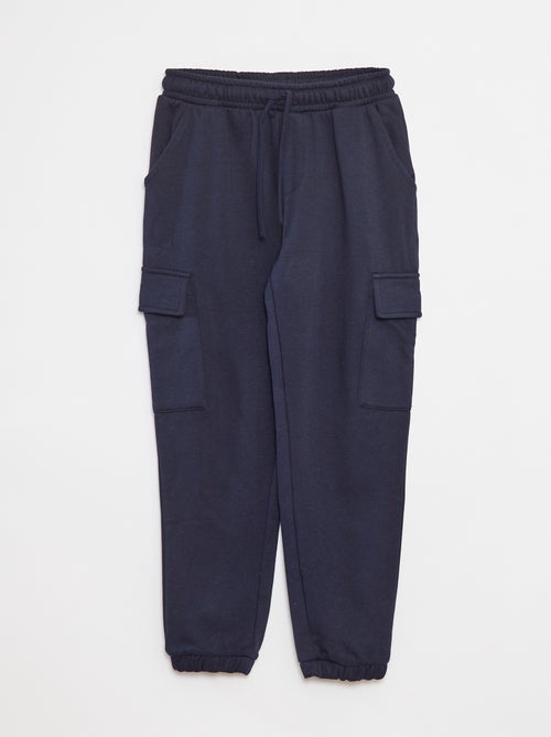 Pantaloni joggers multitasche in tessuto felpato - Kiabi
