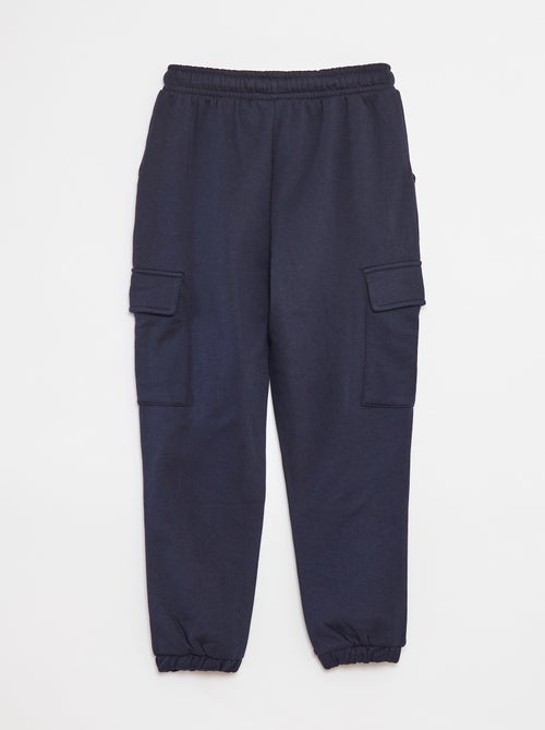 Pantaloni joggers multitasche in tessuto felpato - Kiabi