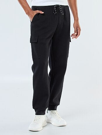 Pantaloni joggers multitasche tinta unita