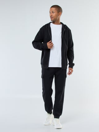 Pantaloni joggers multitasche tinta unita