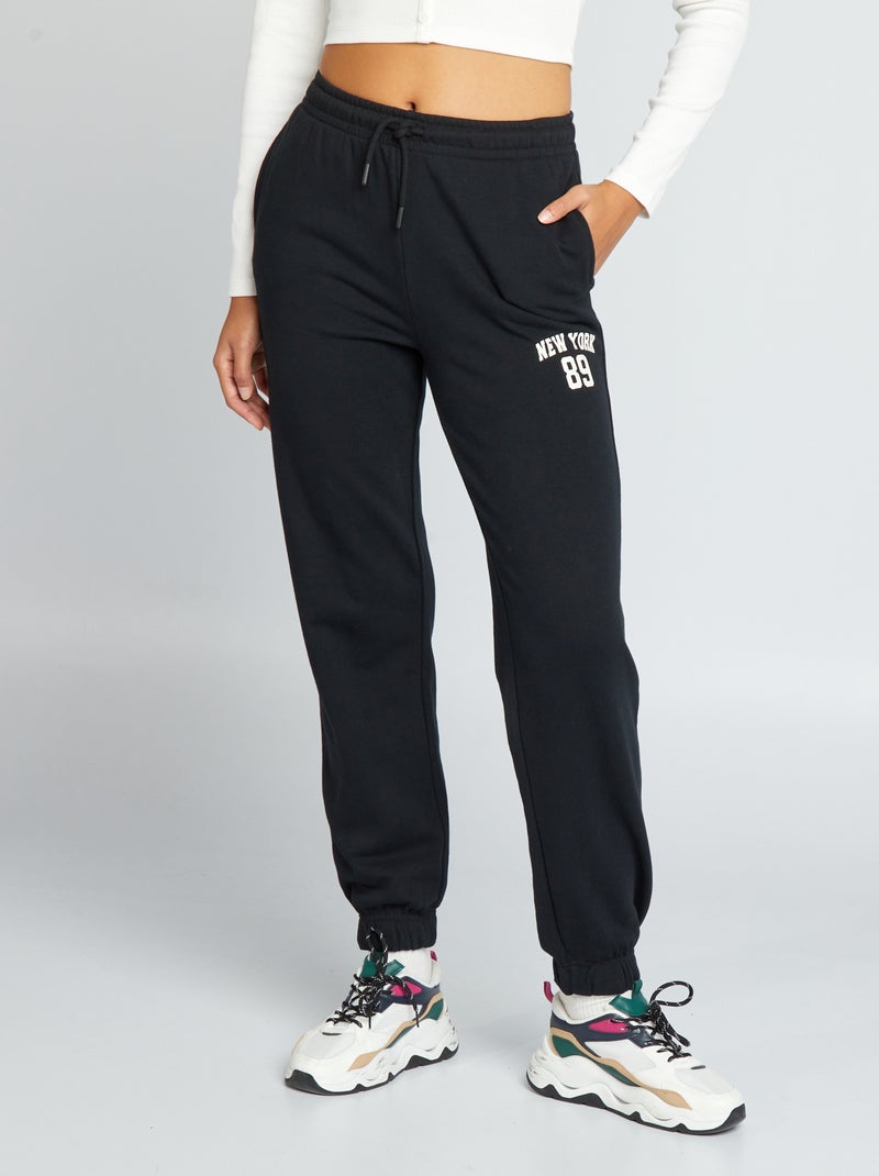 Pantaloni joggers 'New York' NERO - Kiabi